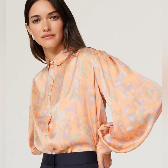 Maje Tops - Maje Cifalisa Peter Pan Collar long sleeve button down blouse Shirt